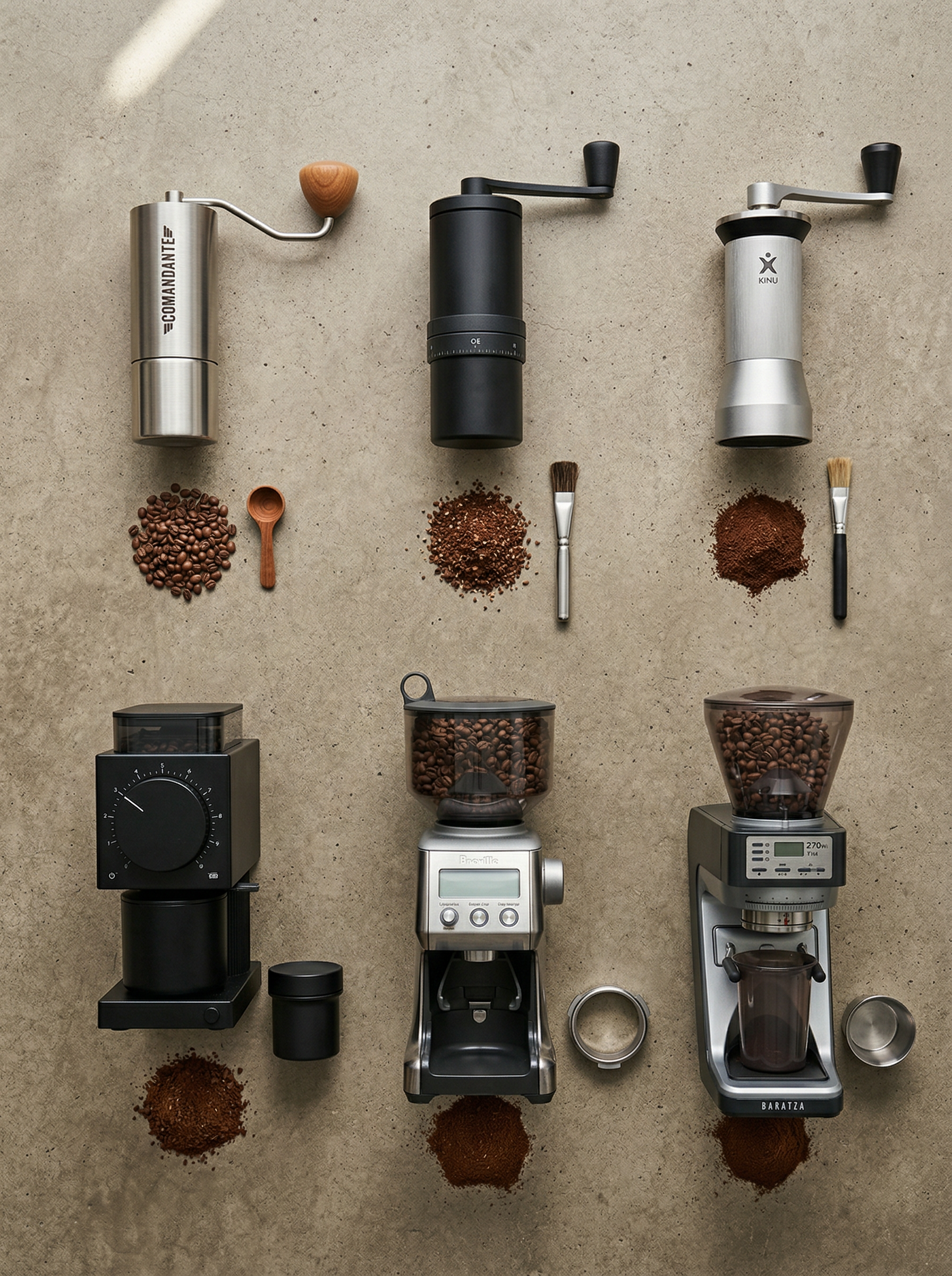 2026入門磨豆機橫向對比：六款從NT$2,000到NT$12,000的完整實測報告