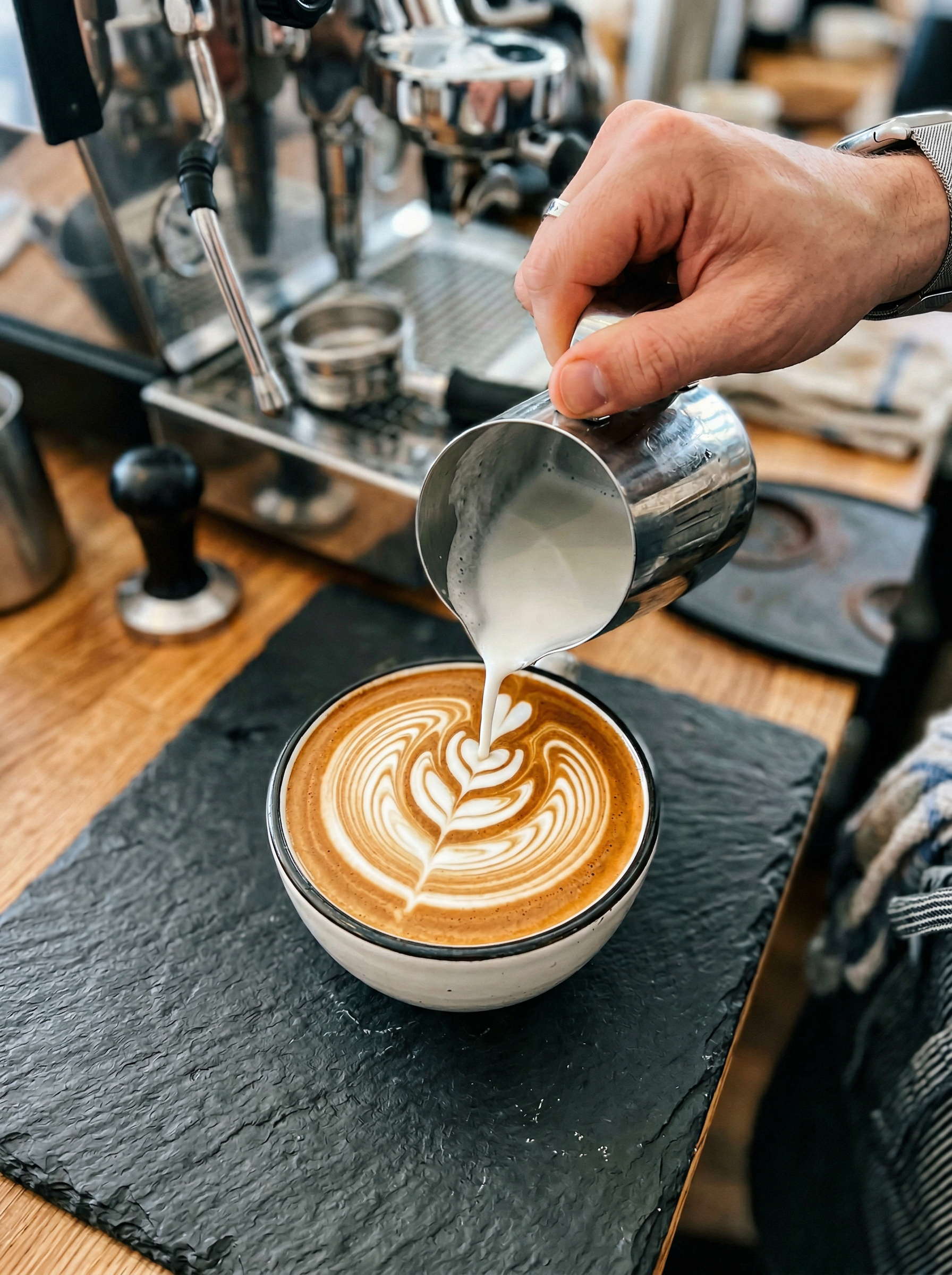 義式咖啡拉花藝術：從心形到鬱金香的完整教學