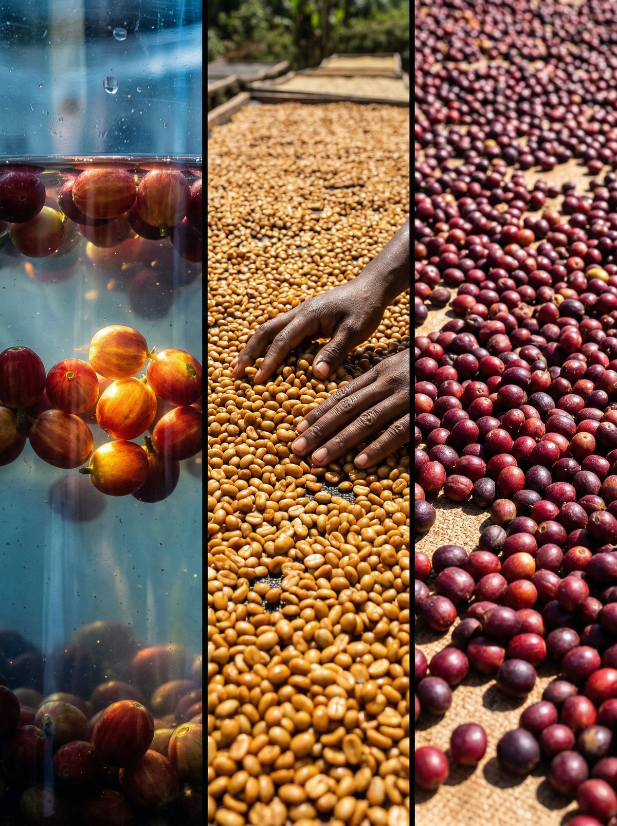 咖啡處理法全解析：日曬、水洗、蜜處理的風味差異